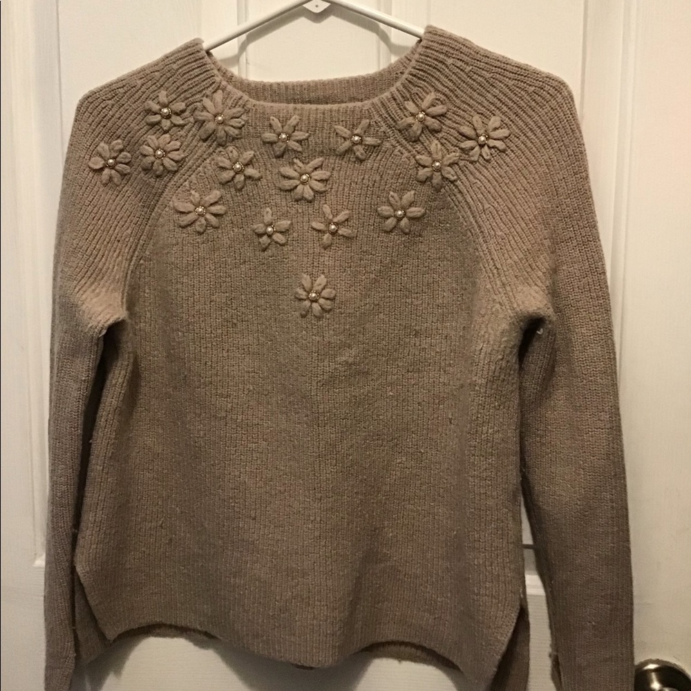 Draper James Lee Mockneck Embellished Sweater
